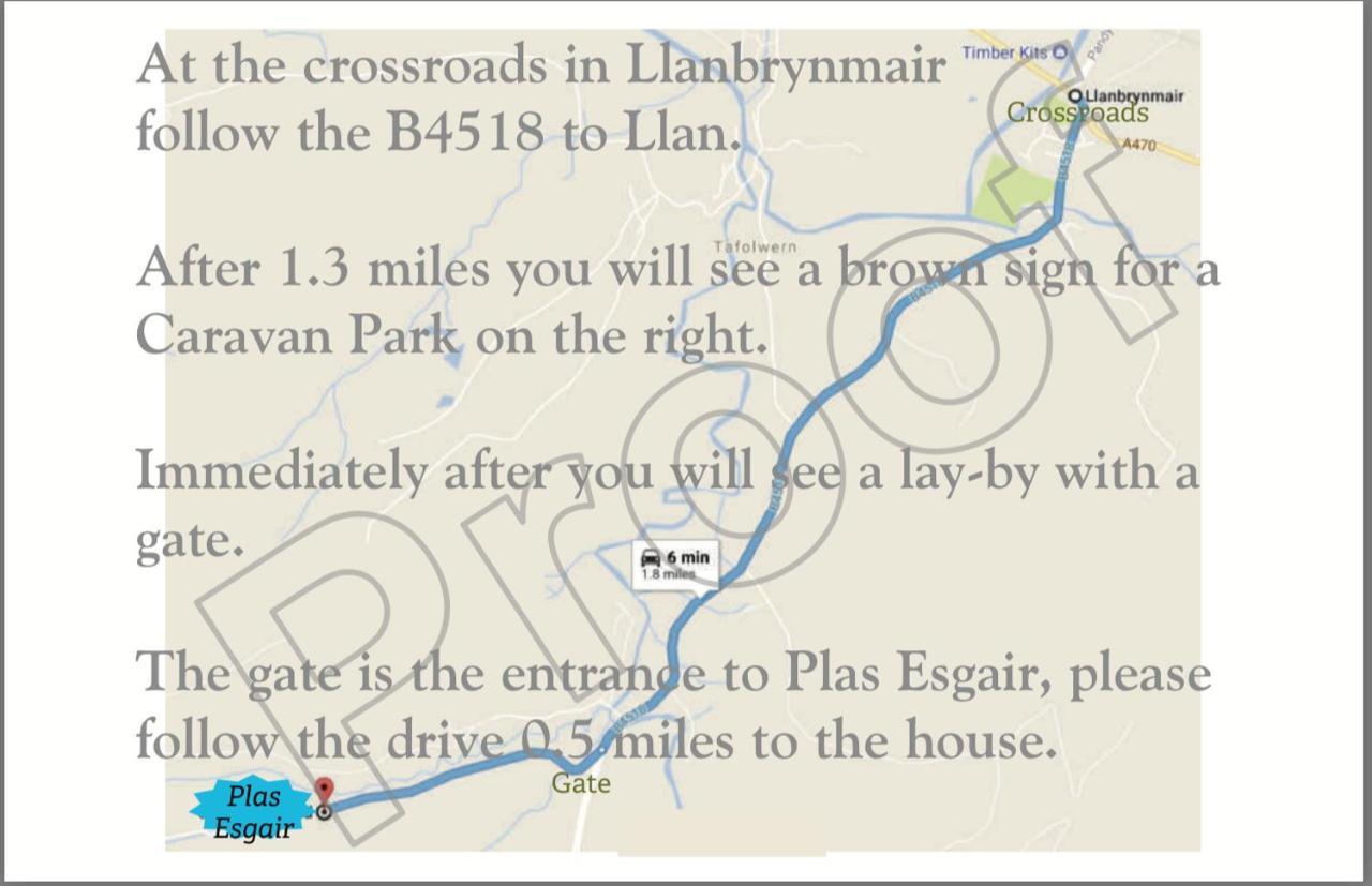 Plas Esgair Llanbrynmair Екстериор снимка